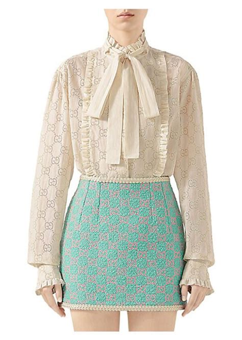 gucci white top and bottom set|net a porter Gucci tops.